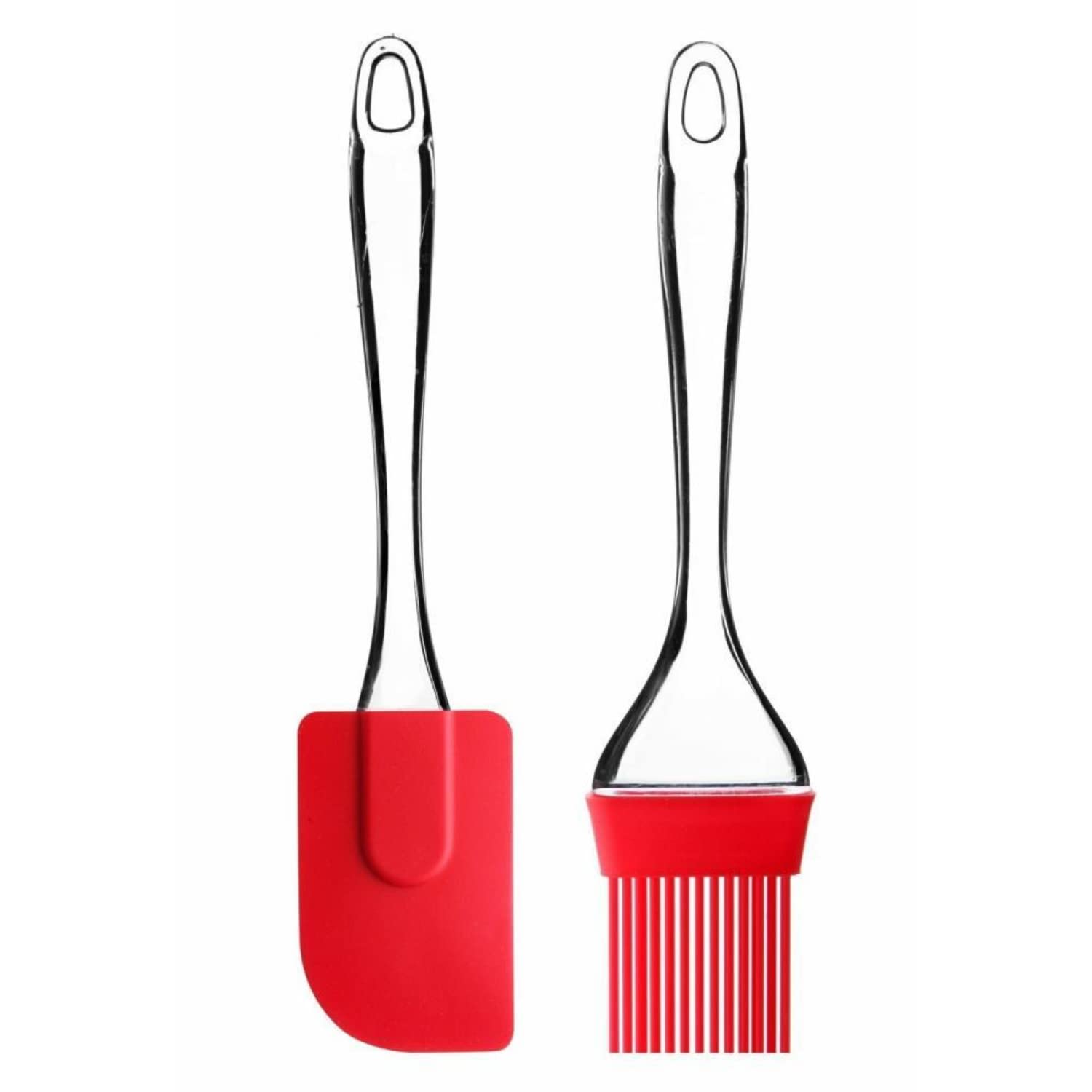 Easyso Silikon Spatula Seti 2in1 // Isıya Dayanıklı & BPA İçermez // 2 Parça Yapışmaz, Pişirme, Karıştırma, Yağlama ve Sonrası - Bulaşık Makinesinde Yıkanabilir Mutfak Gereçleri Çok Renkli Günlük Kullanım