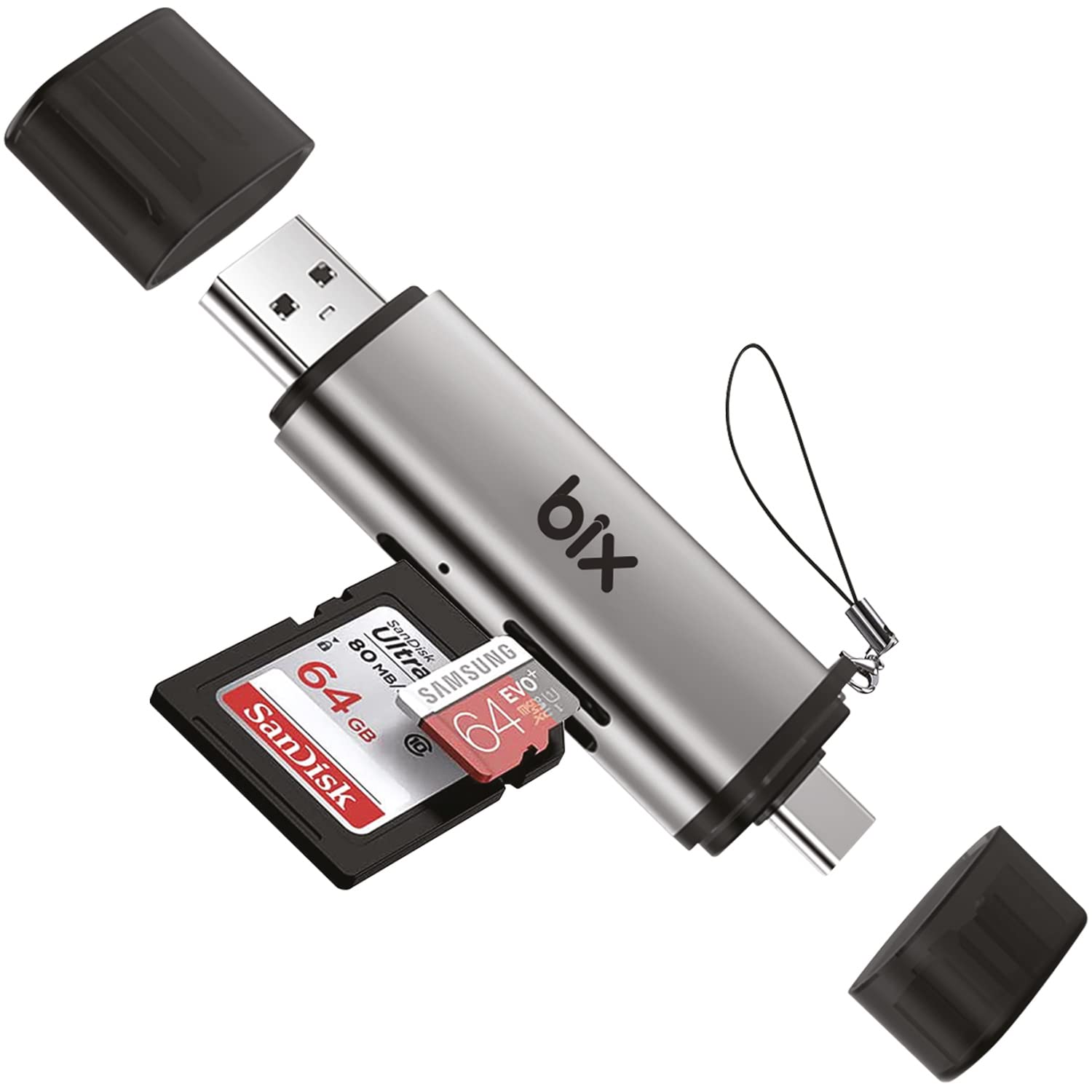 Bix ADP-11 Mikro SD Kart Okuyucu Type-C & USB 3.2 Gen1, Hafıza Kartı Okuyucu Micro SD için OTG, SDHC, SDXC, MMC Kart Adaptörü, iPad, MacBook, Samsung Bilgisayar, Telefon ve Tablet ile Uyumlu