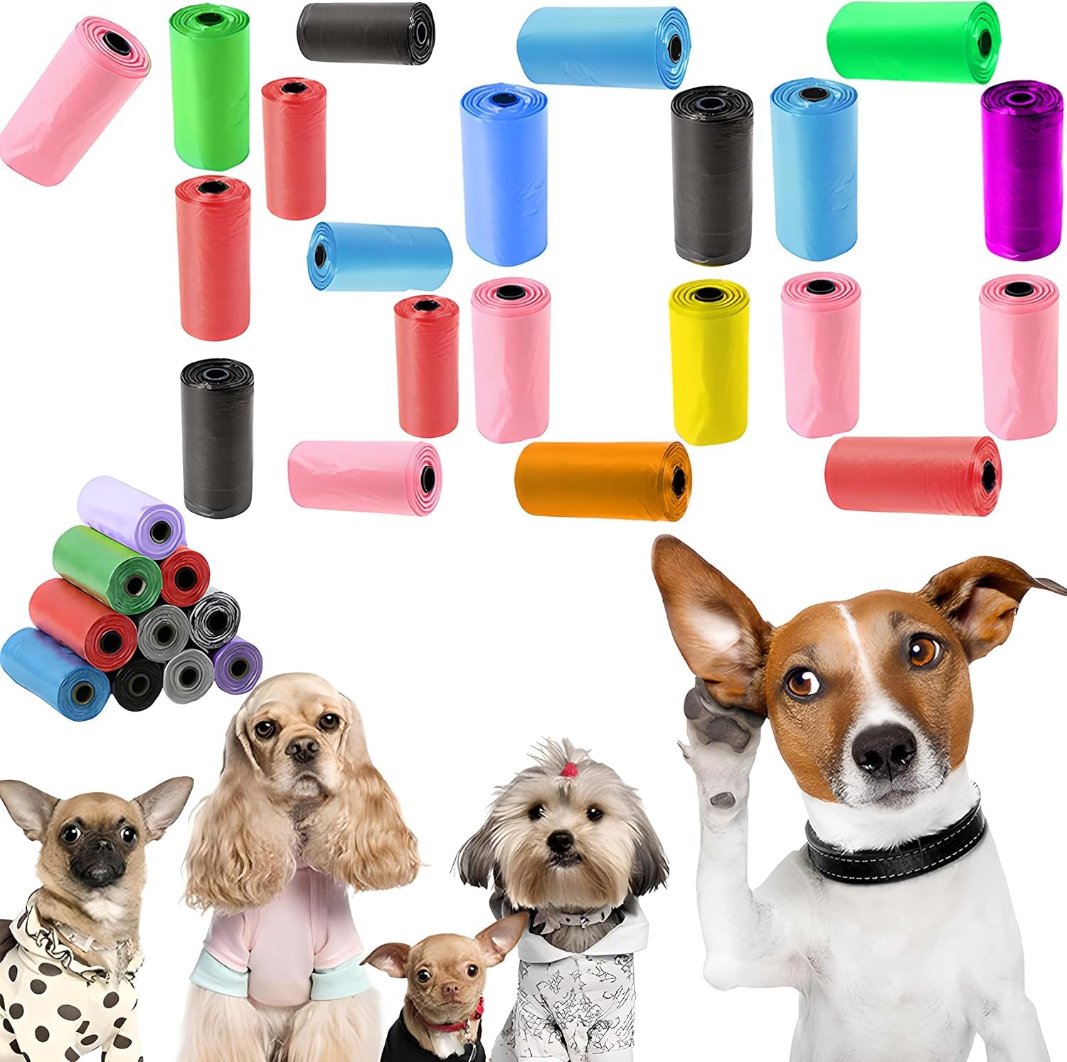 Kyrotech 360'lı Kedi Köpek Kaka Poşeti – 24 Rulo, Yırtılmaz ve Sızdırmaz Evcil Hayvan Dışkı Torbası, Çevre Dostu Eko Paket, Kedi Köpek Dış Mekan Temizlik Poşeti