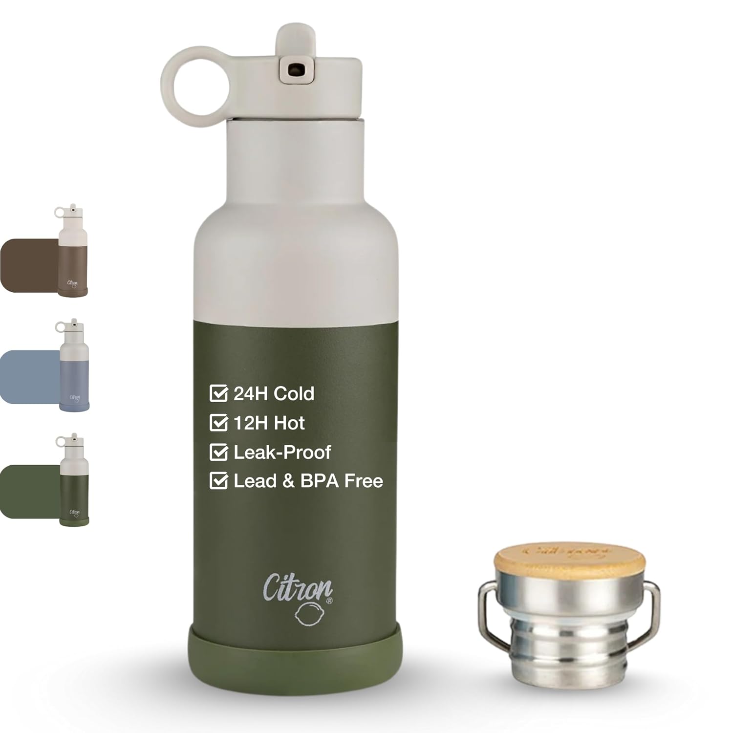 Citron Citron 3 Katmanlı Paslanmaz Çelik Termos Seti 500 ml - Green 1196311