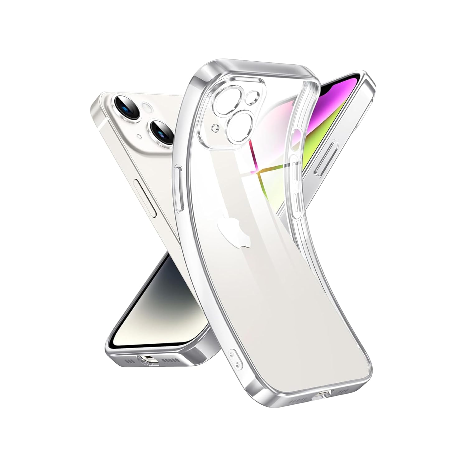 Babilden Apple iPhone 15 Kamera Korumalı Şeffaf Silikon Kılıf (iPhone 15)