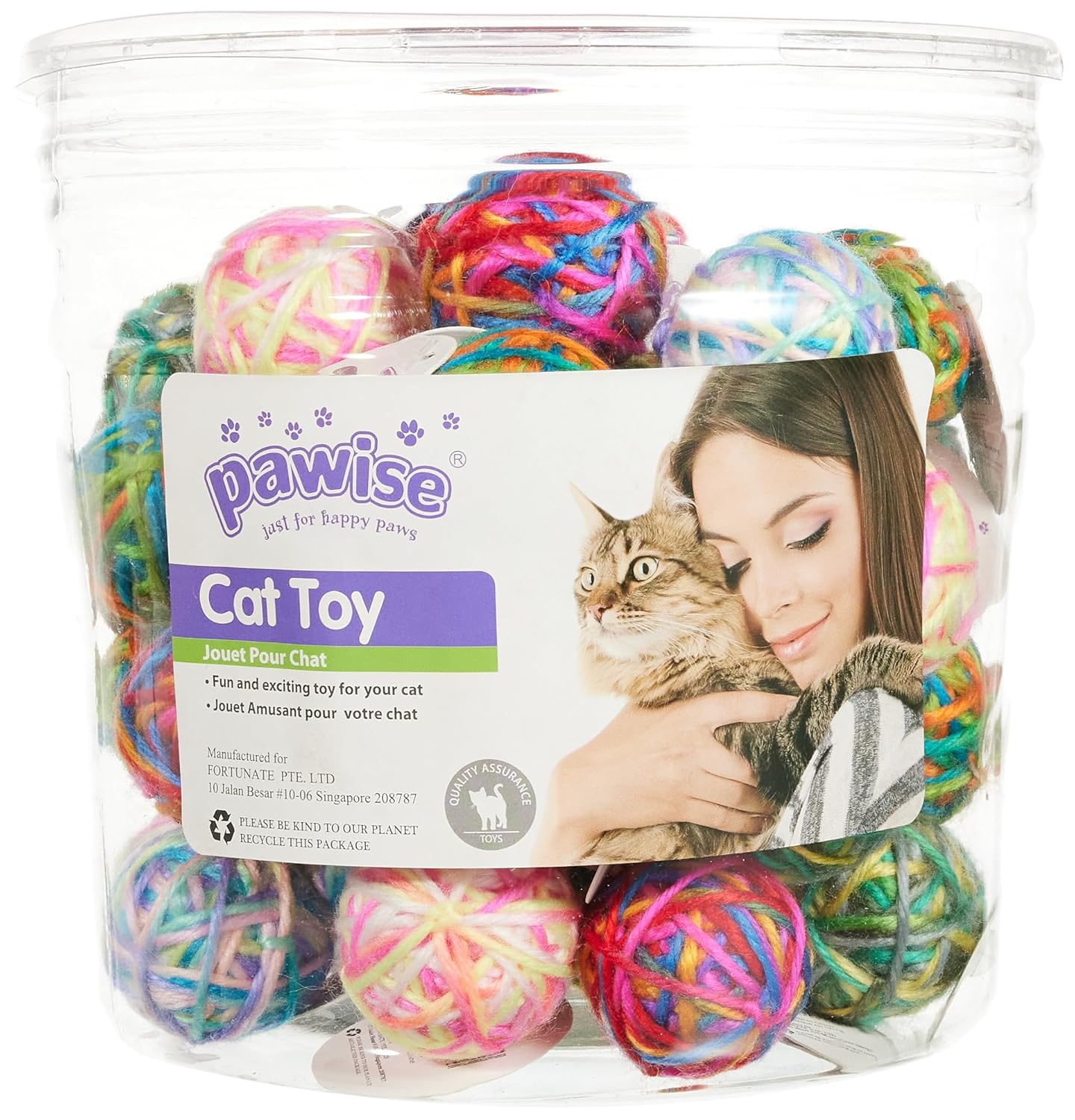 Pawise Kedi Oyuncağı Örme Top 48 Adet 3,8Cm Kutulu