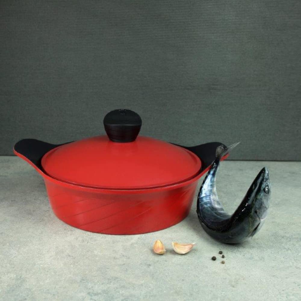 PRİMANOVA ANTHONY ALÜMİNYUM SIĞ TENCERE 24CM KIRMIZI