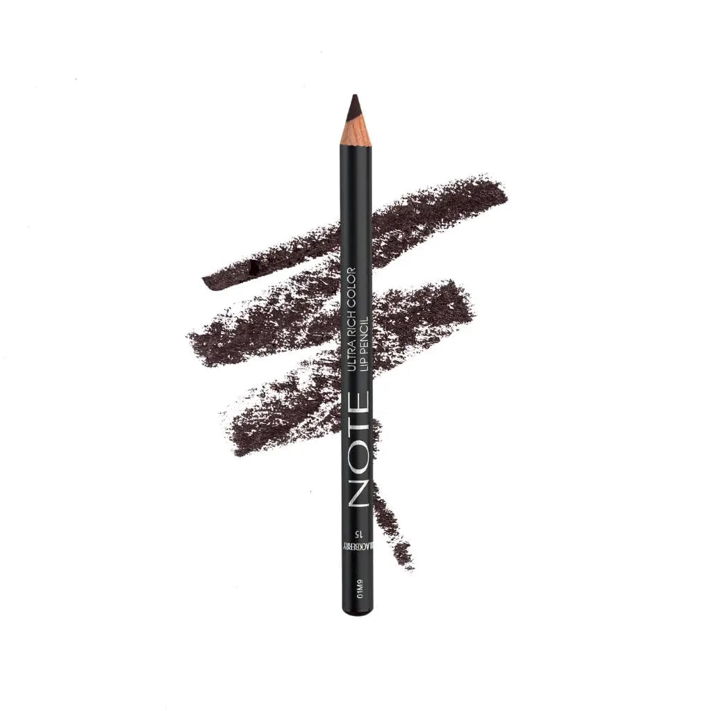 Note Ultra Rich Color Lip Pencil 15 Blackberry Dudak Kalemi, Mor