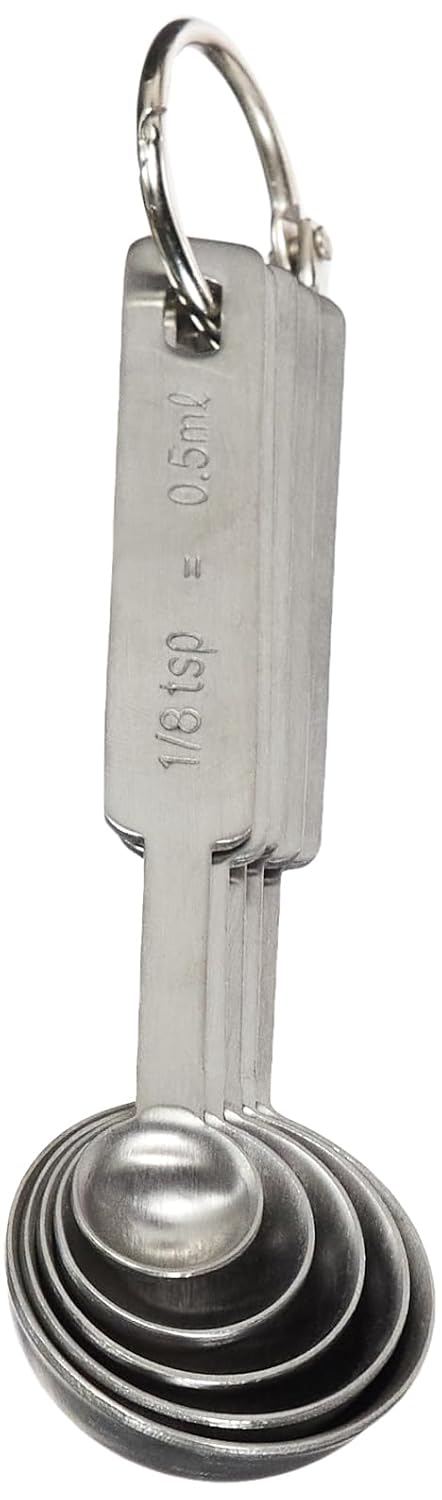 Epinox Ölçü Kaşığı Seti 5'li Paslanmaz Çelik Ölçüm Kaşığı Seti, Çok Renkli