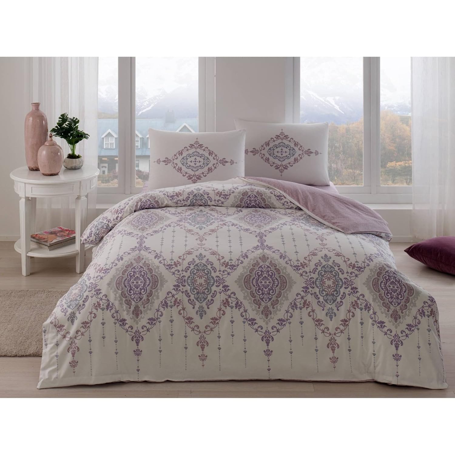 Taç 1000037423003 RF Nevresim Takımı Carmine King V01, Lila