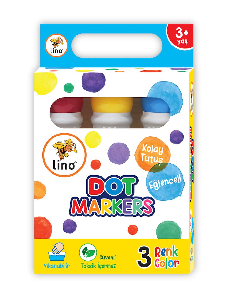 Lino Dot Markers 3' lü Yıkanabilir Boya