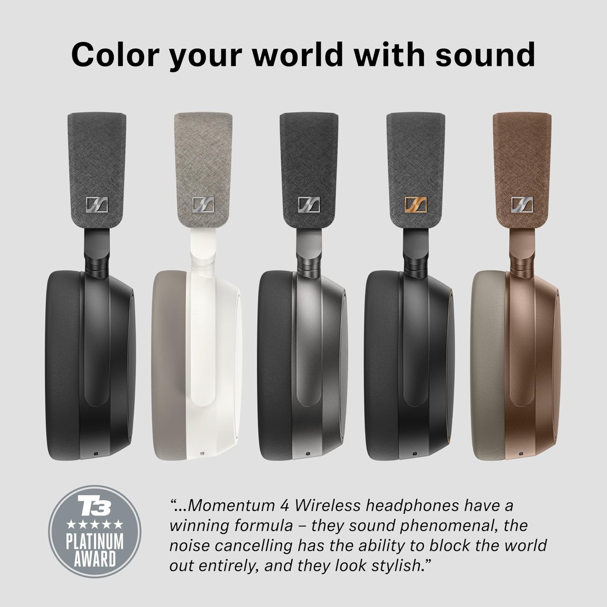 Sennheiser Momentum 4 Wireless - Kablosuz Kulak Üstü Bluetooth Kulaklık - ANC, 60 Saate Kadar Dinleme Süresi, Transparan Duyma Özelliği, Bluetooth 5.2 - Siyah