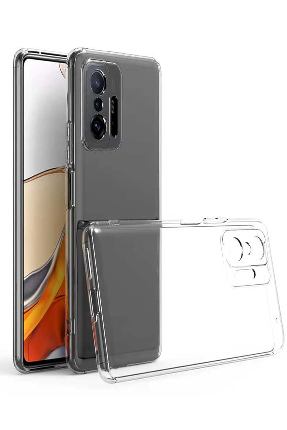 KZY İletişim Xiaomi Mi 11T 5G ile uyumlu Kapak Kamera Korumalı Süper Silikon Şeffaf Kılıf