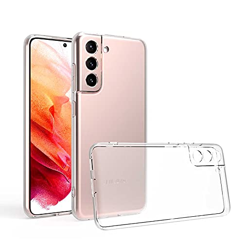 KZY İletişim Samsung Galaxy S21 ile uyumlu Kapak Kamera Korumalı Süper Silikon Şeffaf Kılıf