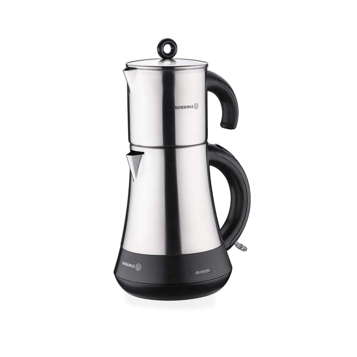 Korkmaz Hasbahçe Elektrikli Çaydanlık Satin-Siyah