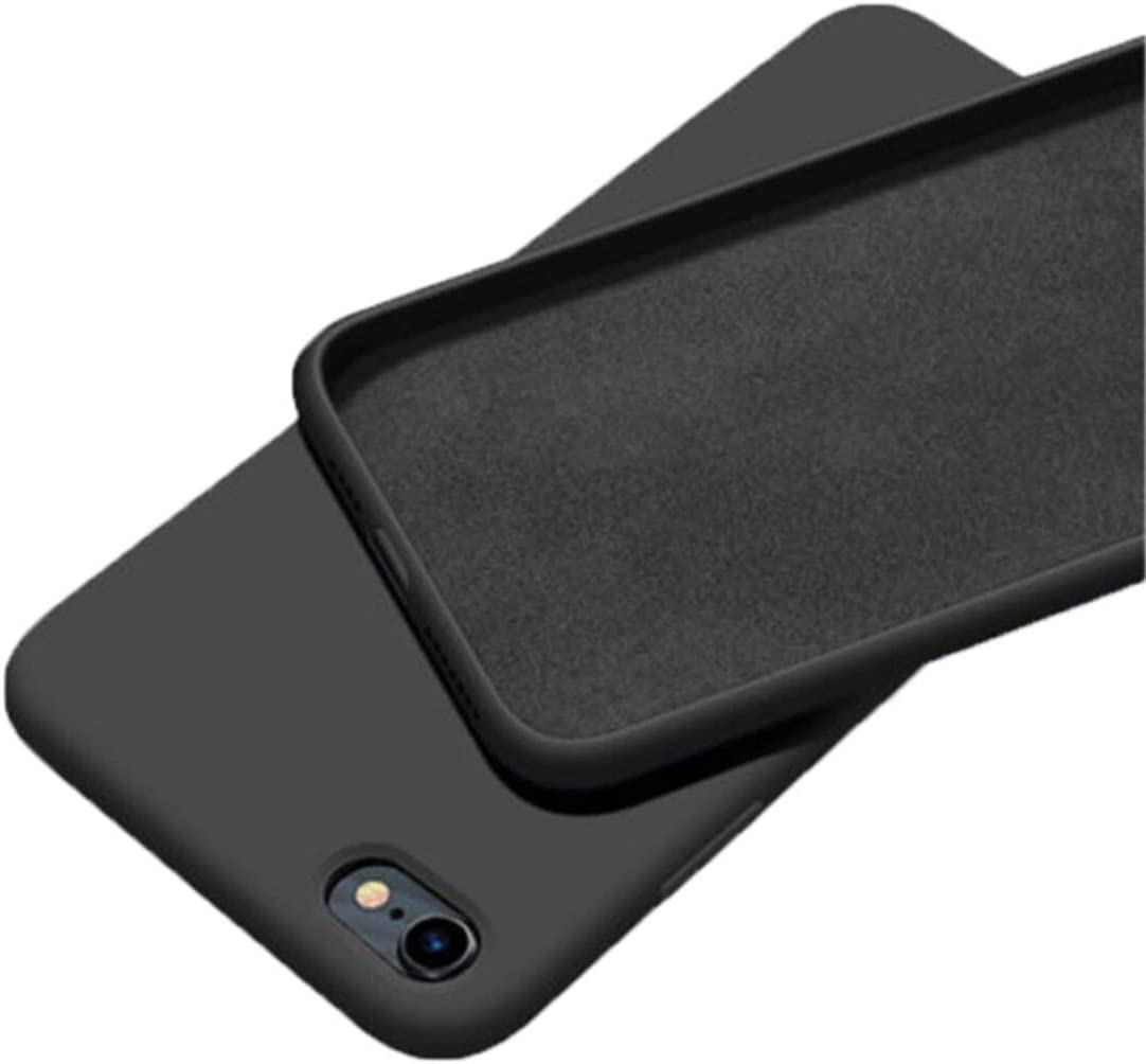 GGM AKSESUAR iPhone 7/8 / Se 2020 / Se 2022 ile Uyumlu İçi Kadife Dışı Mat Yapıya Sahip Koruma Sağlayan Lansman Silikon Kılıf (Siyah)