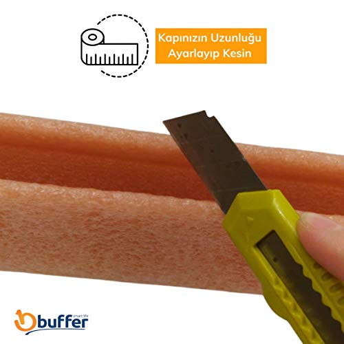 BUFFER® Kapı Altı Soğuk Kesici Toz Rüzgar Önleyici Isı Yalıtımı Sağlayan Sızdırmaz Eşik Süngeri Strafor