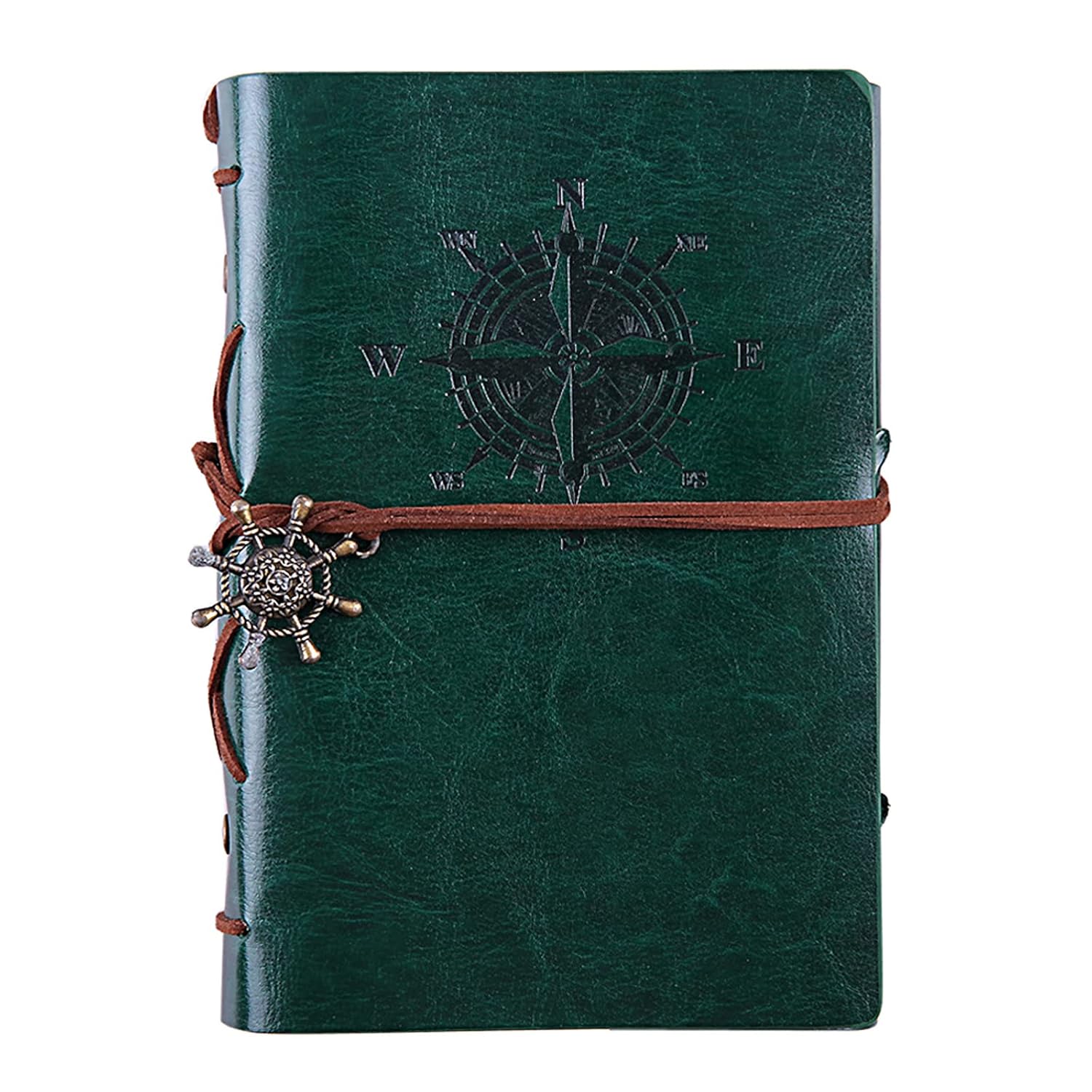 NectaRoy Retro Vintage denizci not defteri, klasik poliüretan deri kapaklı not defteri, seyahat günlüğü, seyahat günlüğü, doldurulabilir eskiz defteri, spiralli defter, günlük