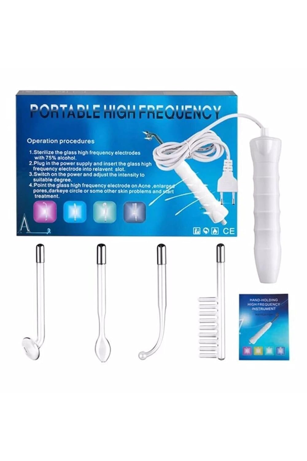 Yüksek Frekans Cihazı Cilt Gençleştirme Cihazı 4 Başlıklı