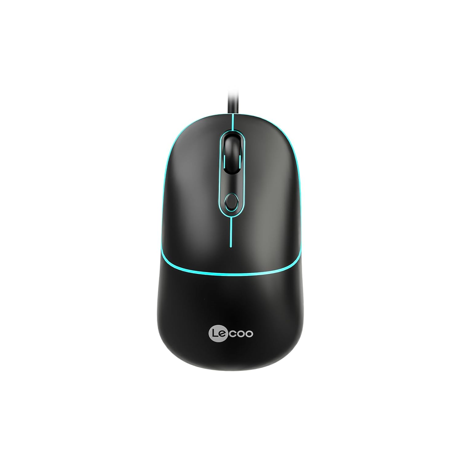 Lecoo MS110 USB Kablolu 2400DPI 4 Tuşlu RGB Sessiz Click Optik Mouse - PC, Mac, Dizüstü Bilgisayar ile Uyumlu, Tak Çalıştır Kolay Bağlantı, Sağ ve Sol Elle Kullanıma Uygun, Kompakt Mouse Siyah