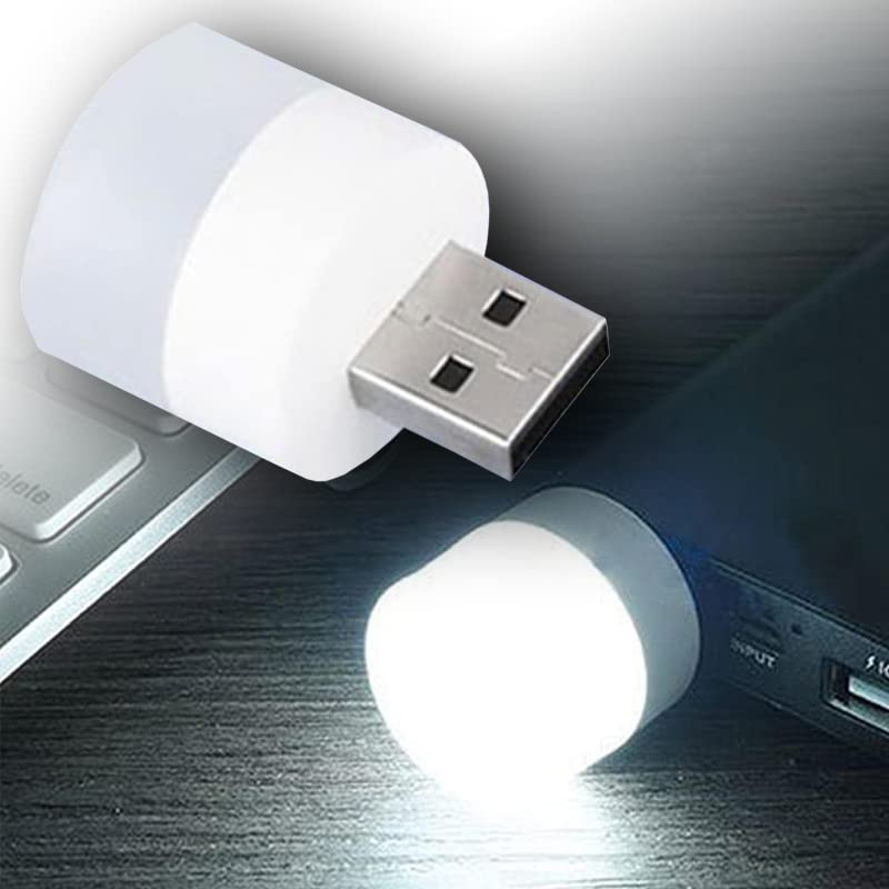 Aksesuarcı USB LED Küçük Beyaz Işık - Beyaz Işıklı USB Küçük LED Lamba, Koridor, Tuvalet, Oturma Odası, Çocuk Odası için Rehber Gece Aydınlatma