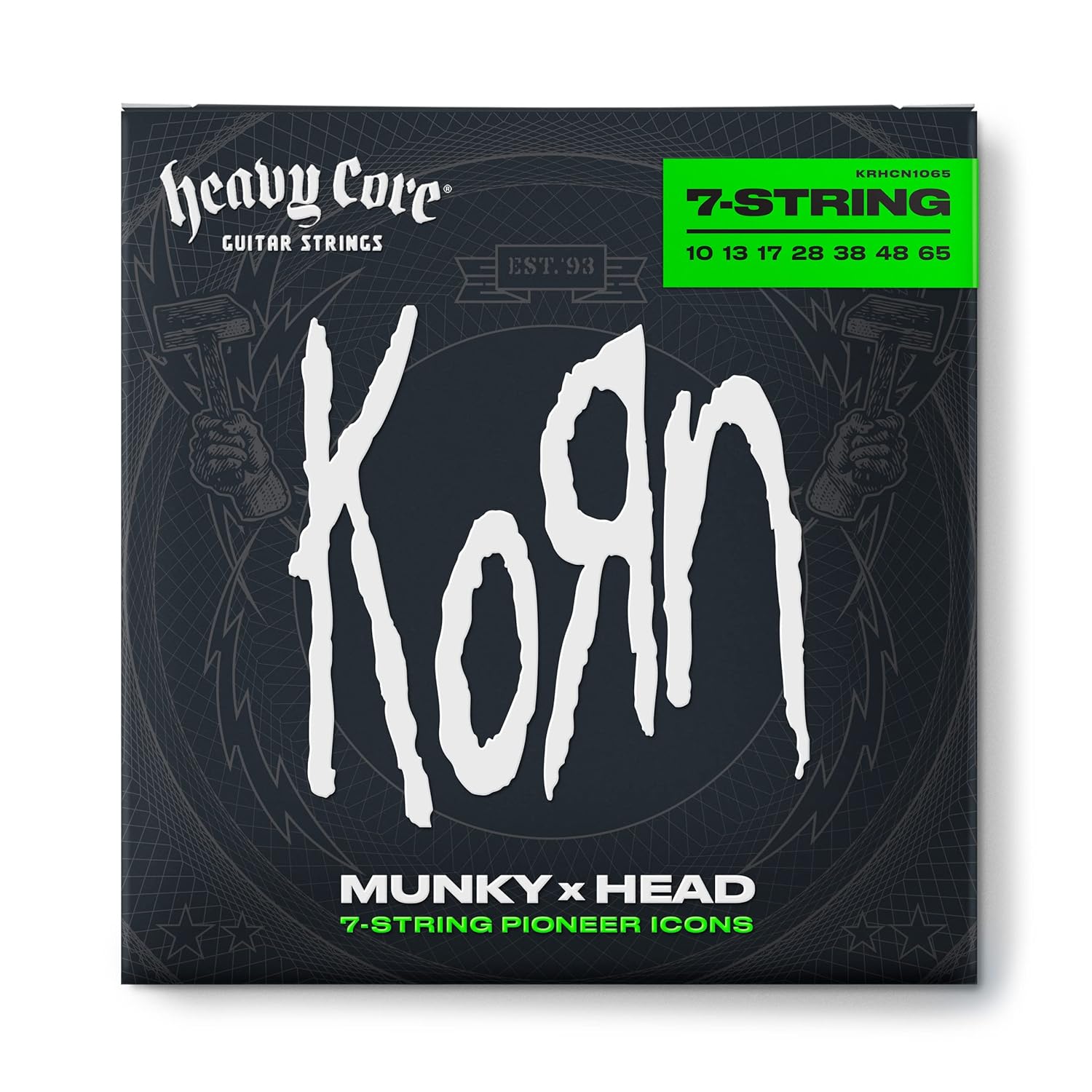 Jim Dunlop KRHCN1065-7 Korn Heavy Core Takım Elektro Gitar Teli (10/65-7/s)