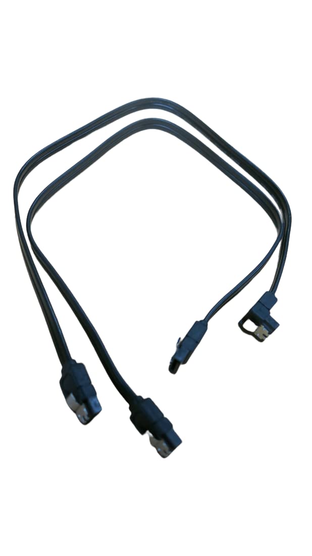 NACO 2'li SATA III Kablo 40cm, 6 Gbits, 90° Açılı, 1 Düz ve 1 90 Derece Açılı, Orjinal