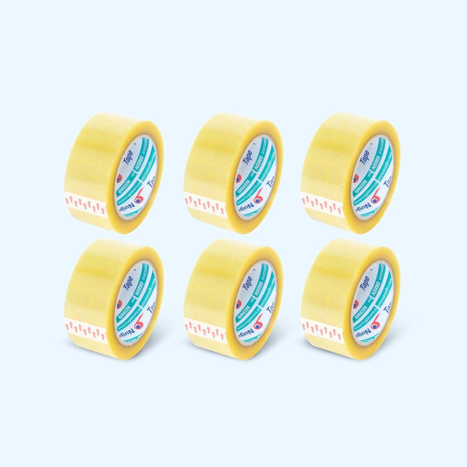 NUGA Şeffaf Koli Bandı - 45mm*100Mt - 38 Mikron - Akrilik (6 adet)