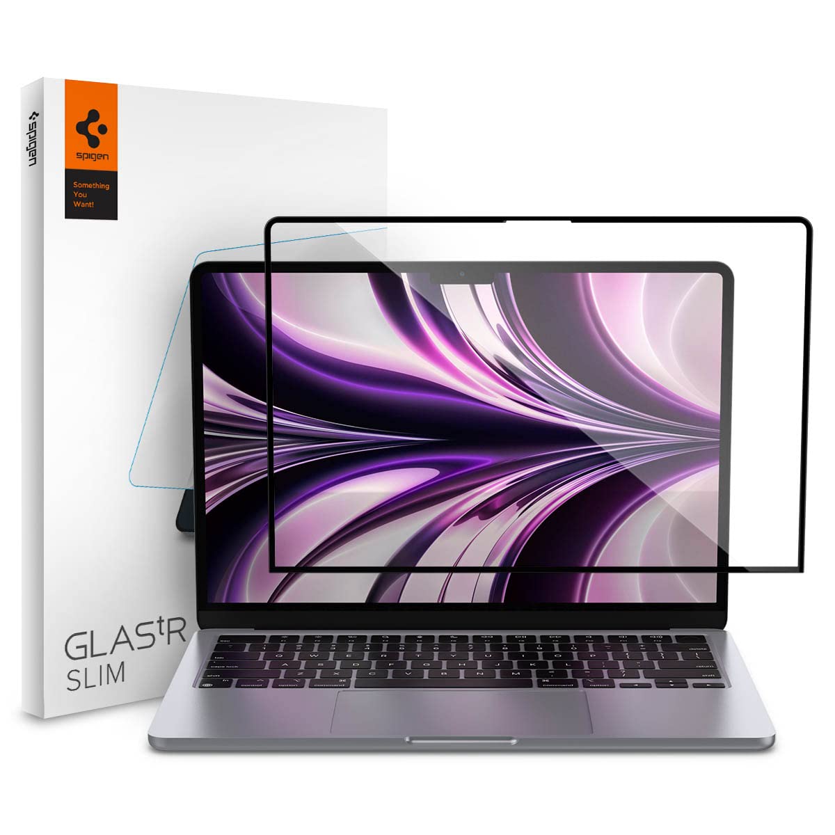 Spigen MacBook Air 13'' M2 (2022) Cam Ekran Koruyucu Glas.tR Slim HD - AGL05504