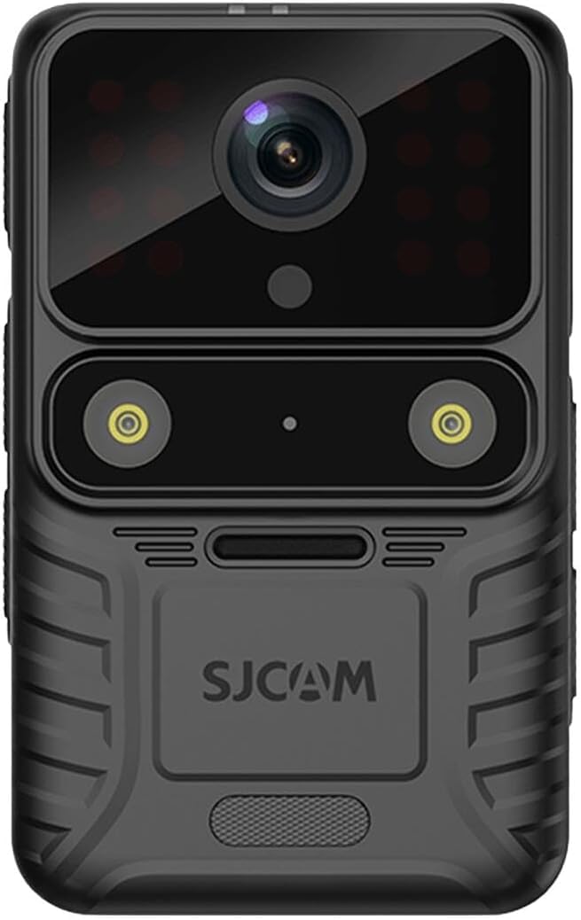 SJCAM A50 GPS Ultra Gece Görüşü H.265 Vücut Kamerası Güvenlik Polis Ekipmanı IP65 4K UHD Video 2” Dokunmatik Ekran 2250mAh Batarya 20MP Siyah