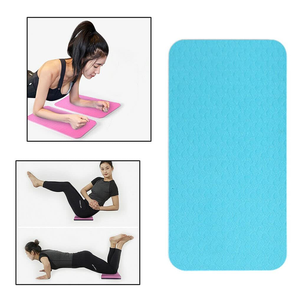 Leyaton Yoga Diz Dirsek Destek Yastığı Kaymaz Mat 10 mm Çift Renk Mavi-Turkuaz