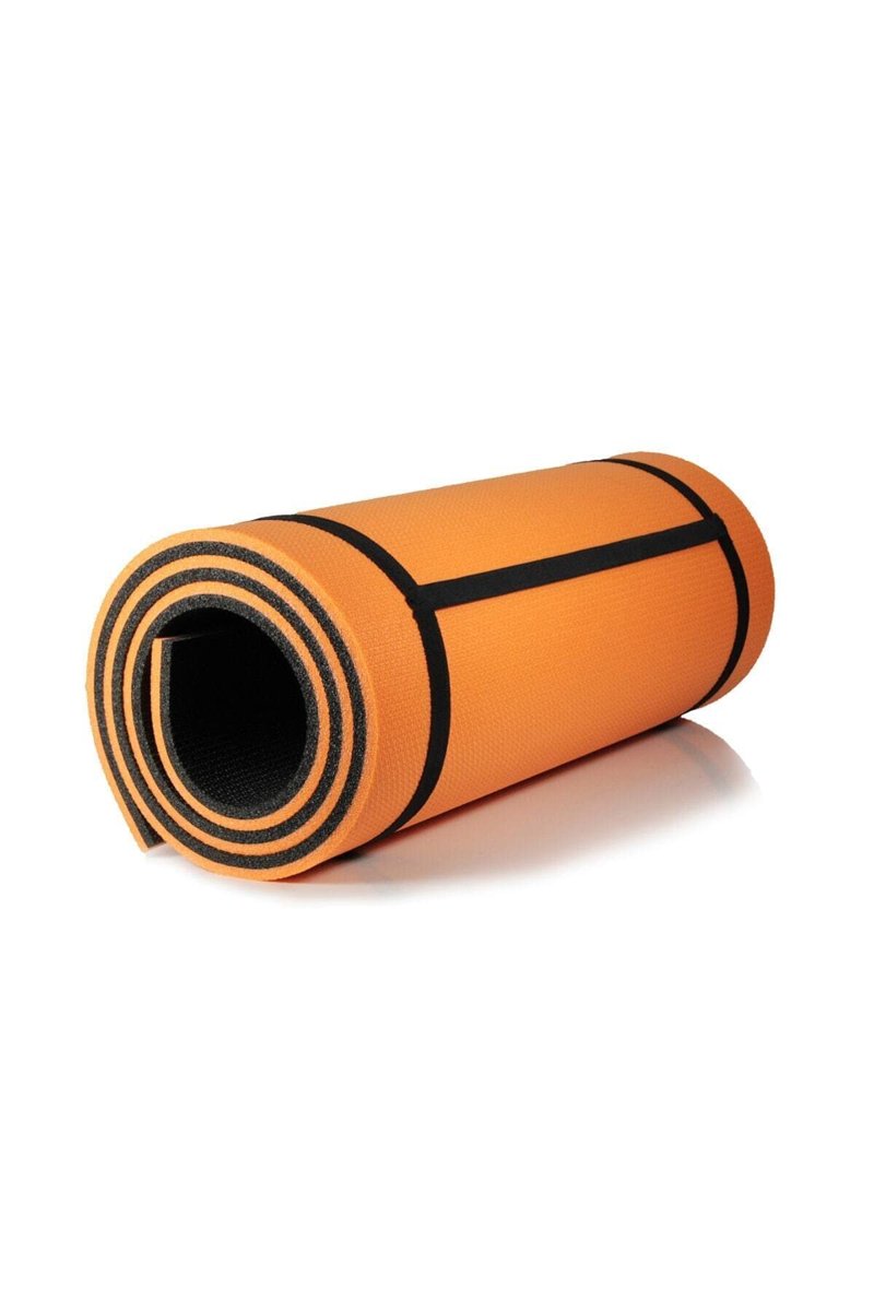 Pilates Minderi & Yoga Mat Çift Taraflı 10 Mm (Turuncu & Siyah)