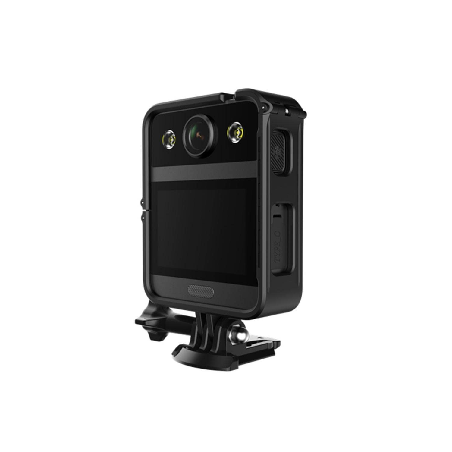 SJCAM A20 4K Vücut Kamerası Güvenlik Polis Ekipmanı IP65 LED Flaş 150° Hareket Algılama 240FPS Ağır Çekim 2650mAh 2.33” Dokunmatik Ekran 16MP Siyah