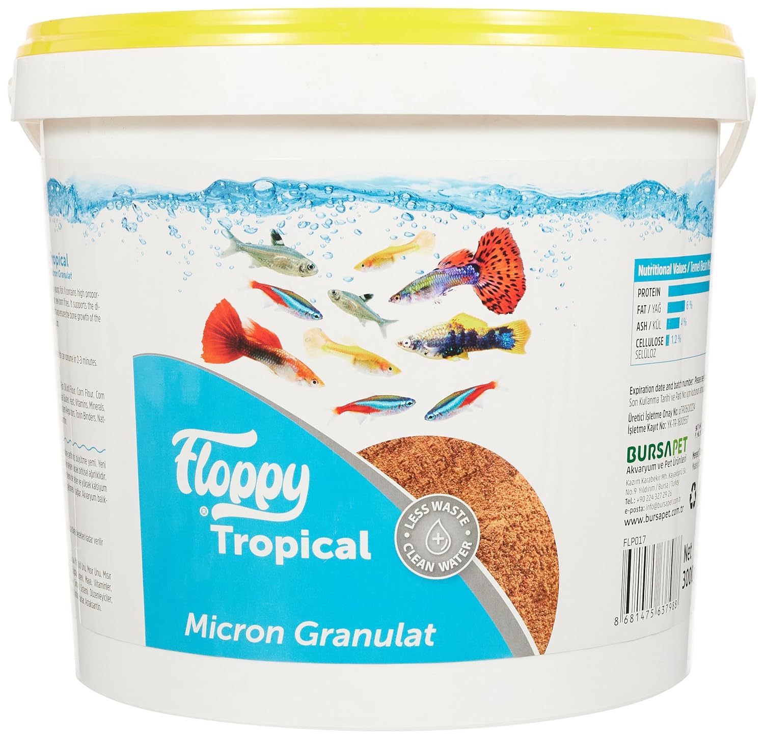 FLOPPY TROPICAL MICRON GRANULAT 3KG KOVA