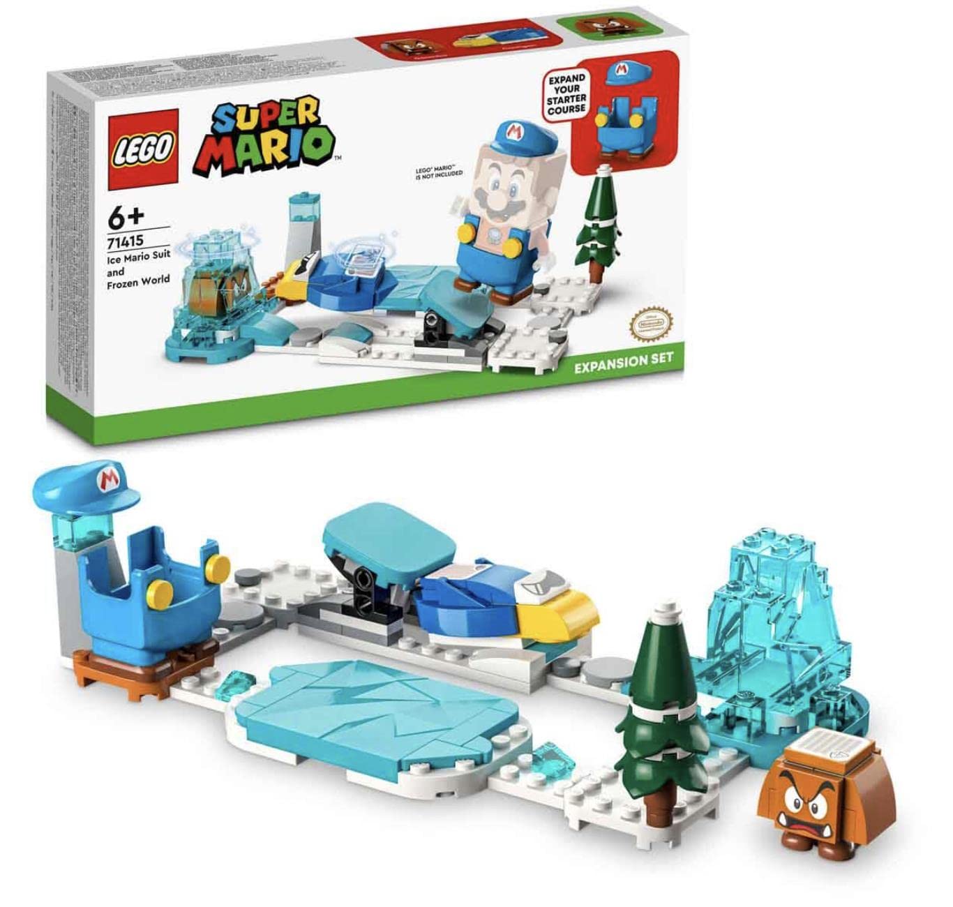 LEGO® Super Mario™ Ice Mario Kostümü ve Donmuş Dünya Ek Macera Seti 71415-6 Yaş ve Üzeri Çocuklar için Yaratıcı Oyuncak Yapım Seti (105 Parça)