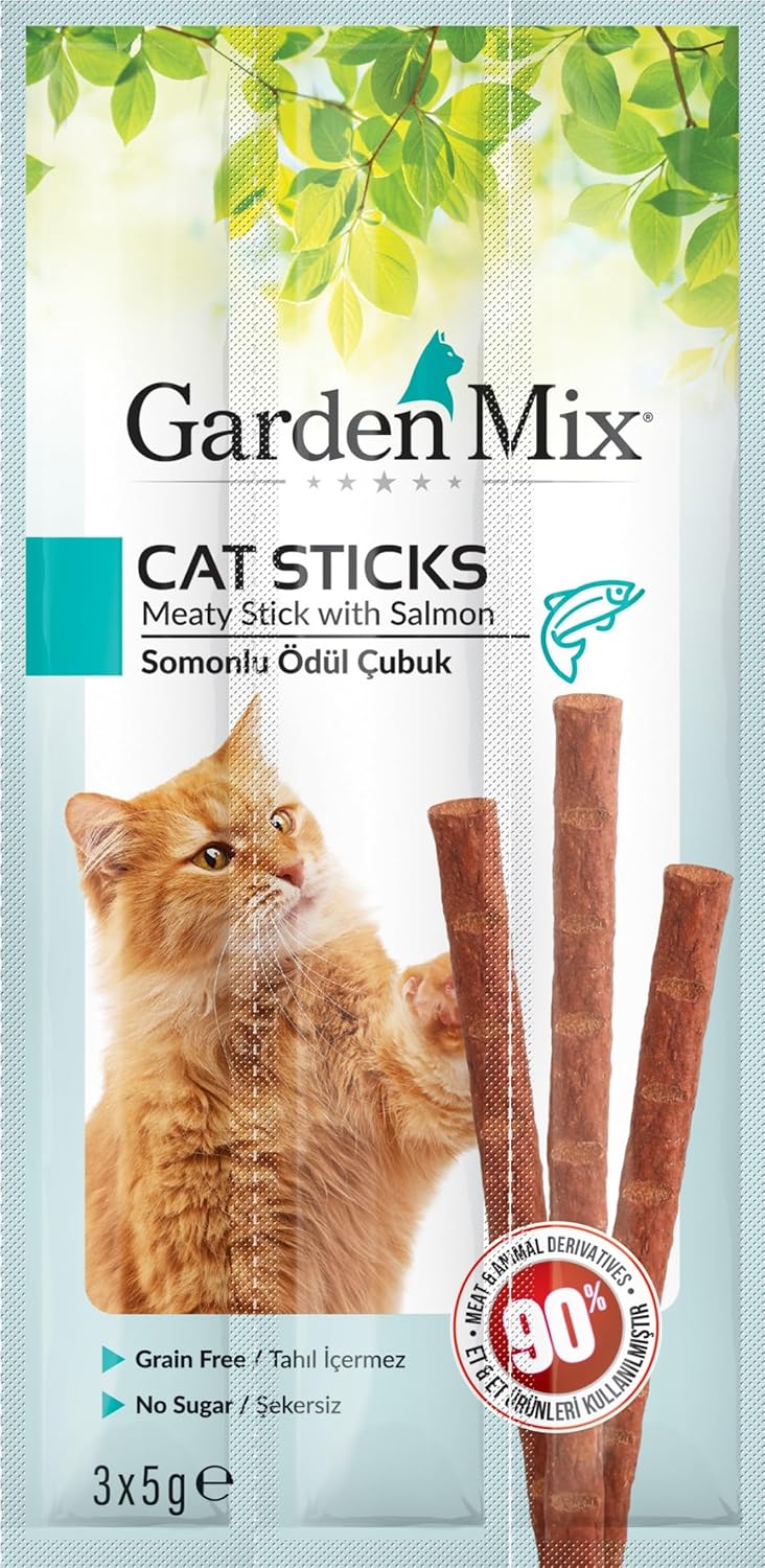 Gardenmix Somonlu Kedi Stick Ödül 3Lü, 580-105