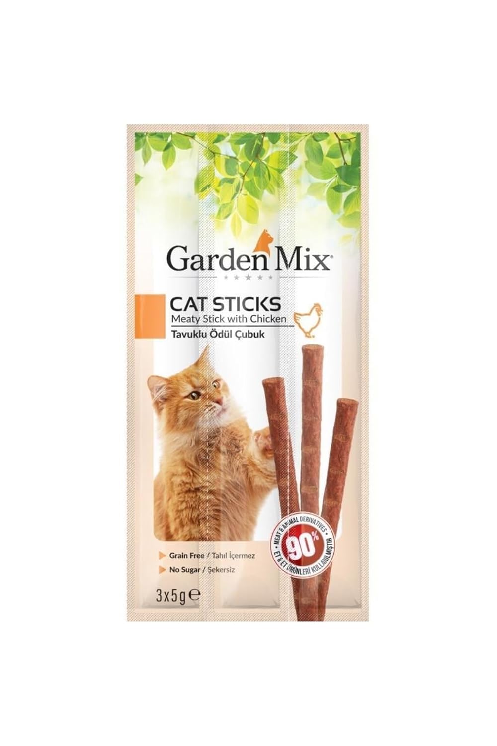 Gardenmix Tavuklu Kedi Stick Ödül 3Lü, 580-102