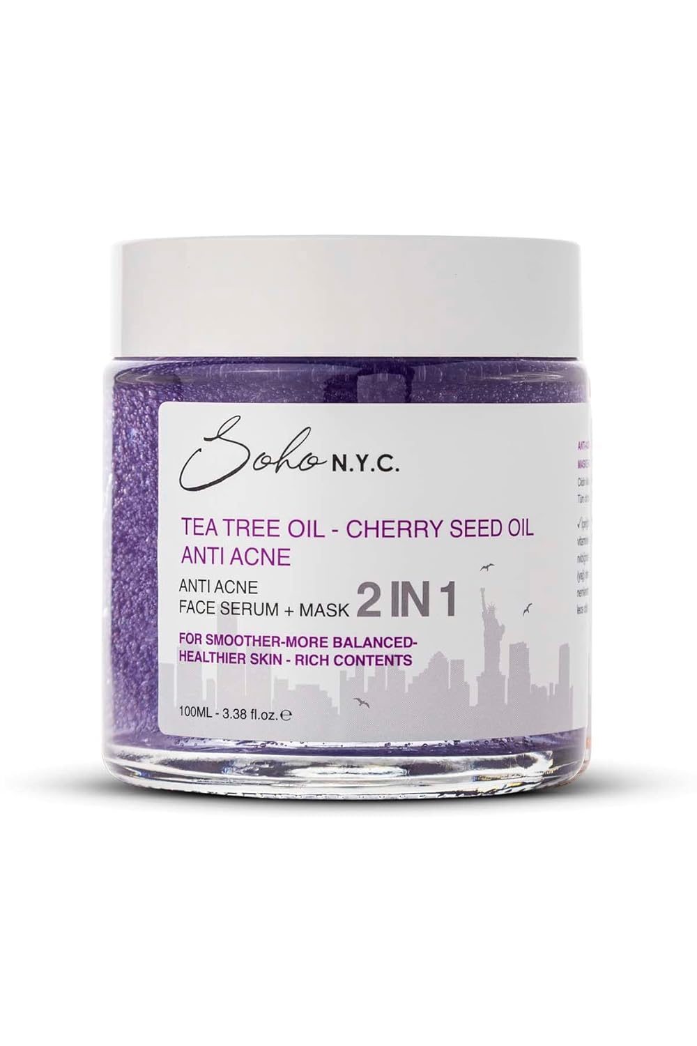 Soho N.Y.C. Vegan Anti Acne -Sebum Dengeleyici Durulanmayan Maske Etkili Serum 100 Ml