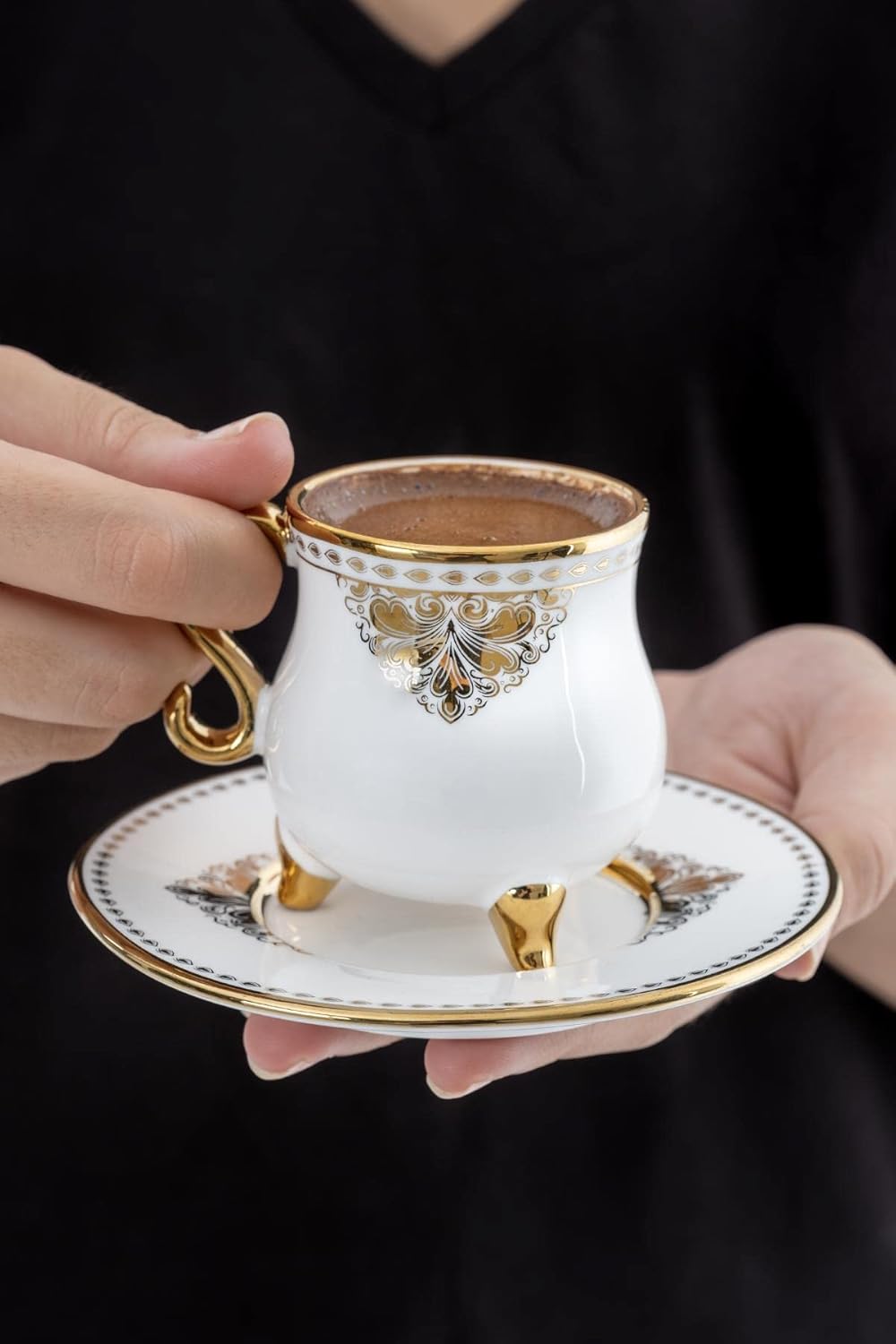 Acar Hemera 6 Kişilik Porselen Kahve Fincanı Takımı