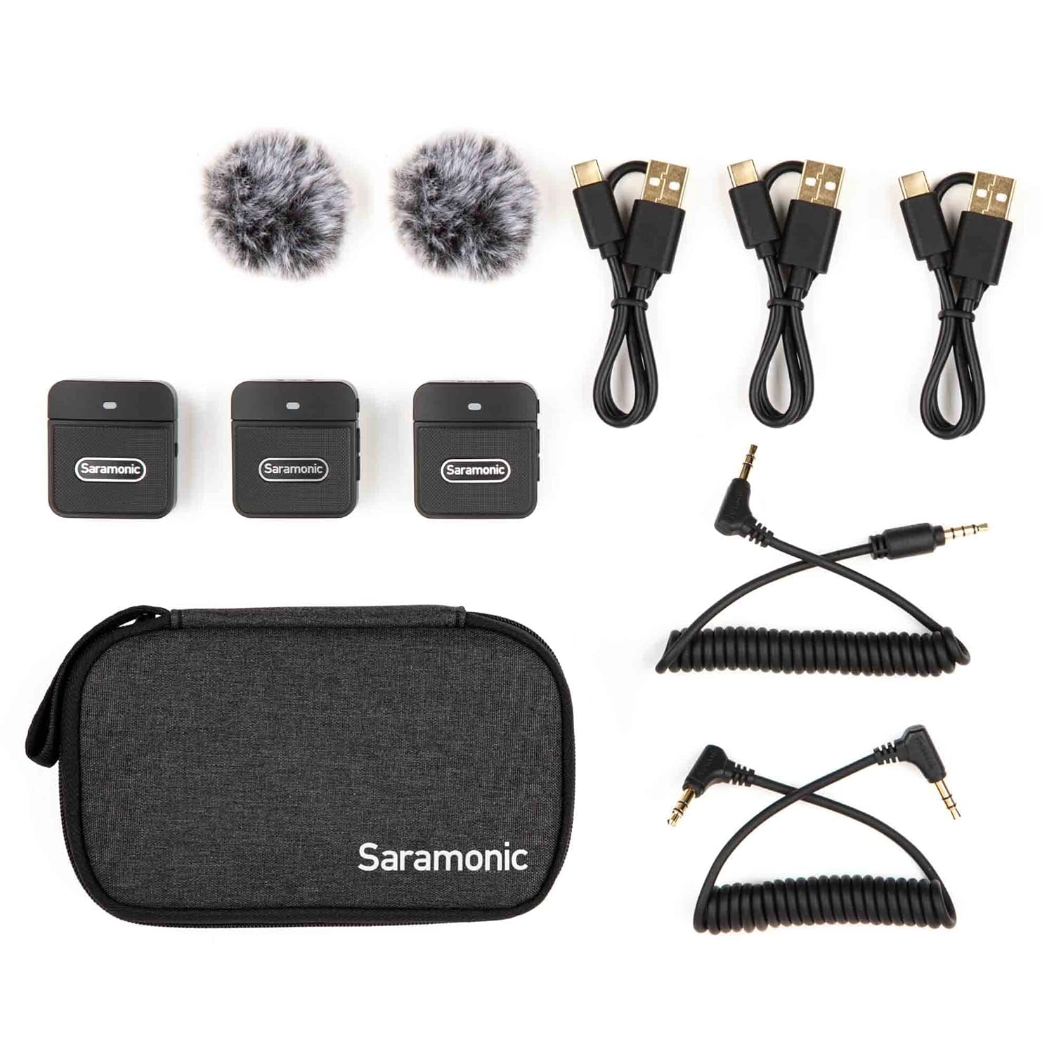 Saramonic Blink100 B2 kablosuz yaka mikrofonu, kamera kamera akıllı telefon için, 10 saat pil, 50 m iletim, kazanç kontrolü, kablosuz yaka mikrofonu, canlı yayın video konferans kaydı için