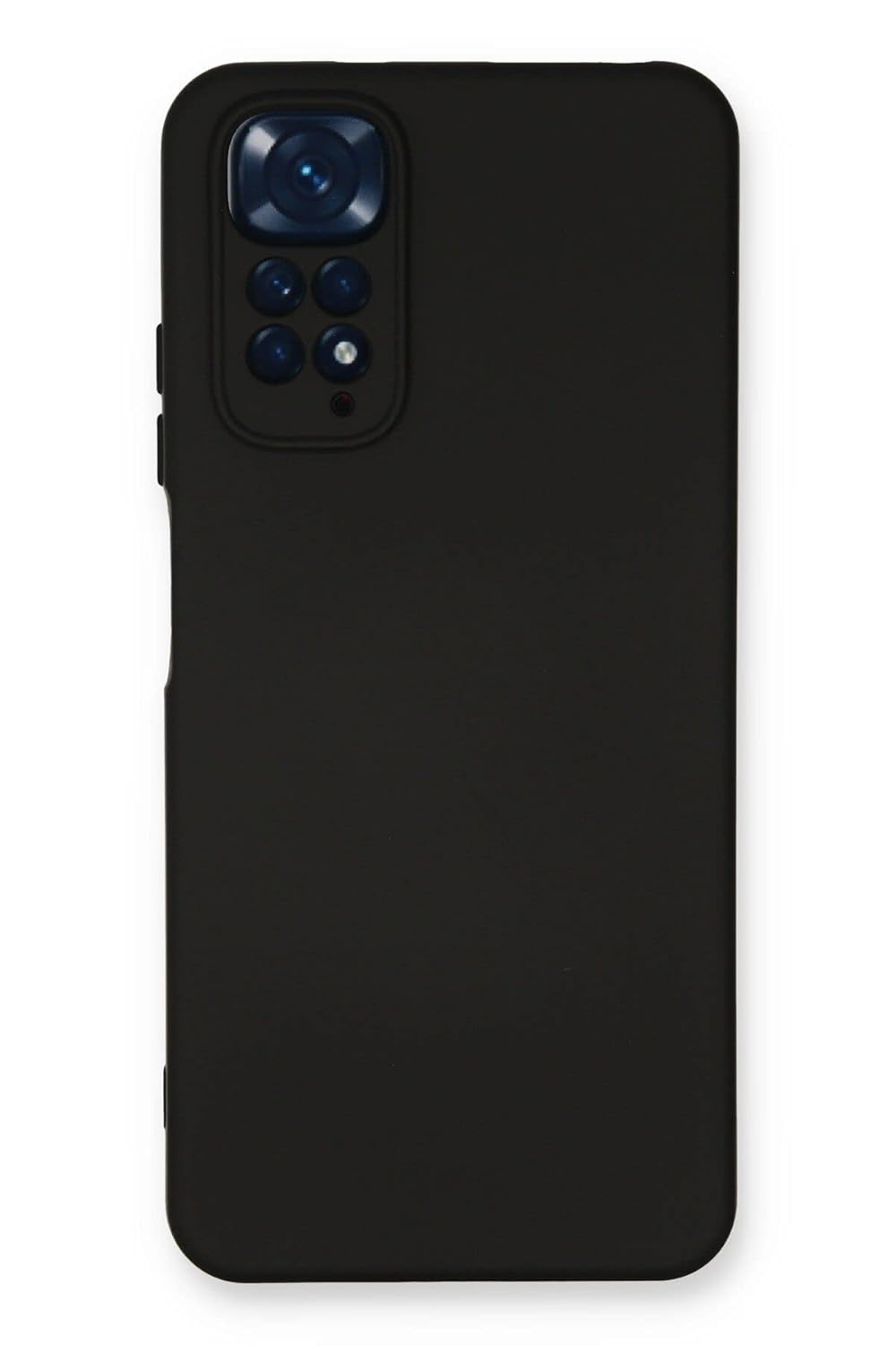 KZY İletişim Xiaomi Redmi Note 11 Global ile uyumlu Kapak İçi Kadife Kamera Korumalı Lansman Silikon Kılıf - Siyah