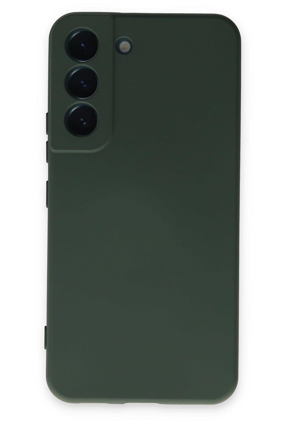 KZY İletişim Samsung Galaxy S22 ile uyumlu Kapak Kamera Korumalı Içi Kadife Lansman Silikon Kılıf - Yeşil