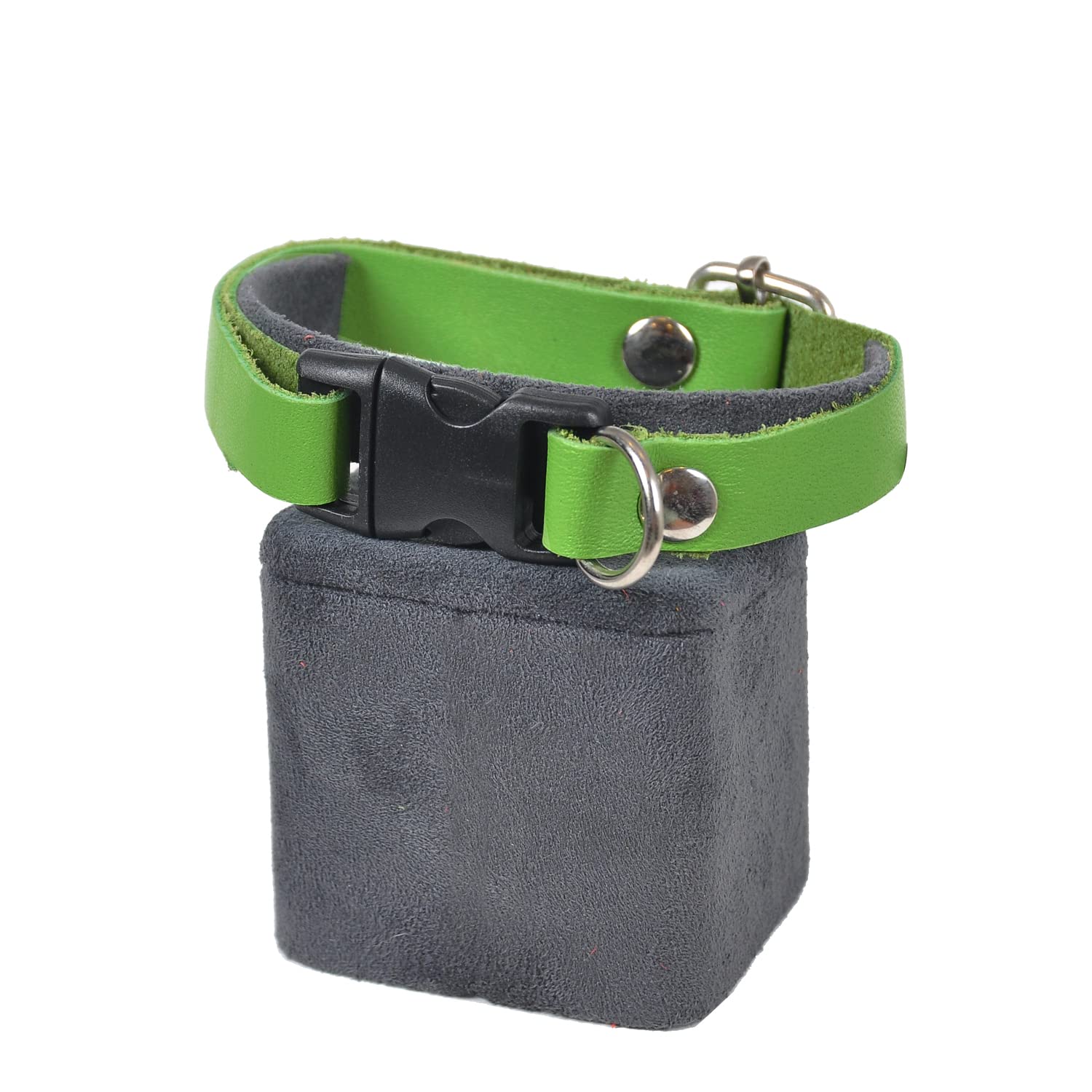 X-Perk Hakiki Deri Kedi Köpek Tasması Yeşil Renk