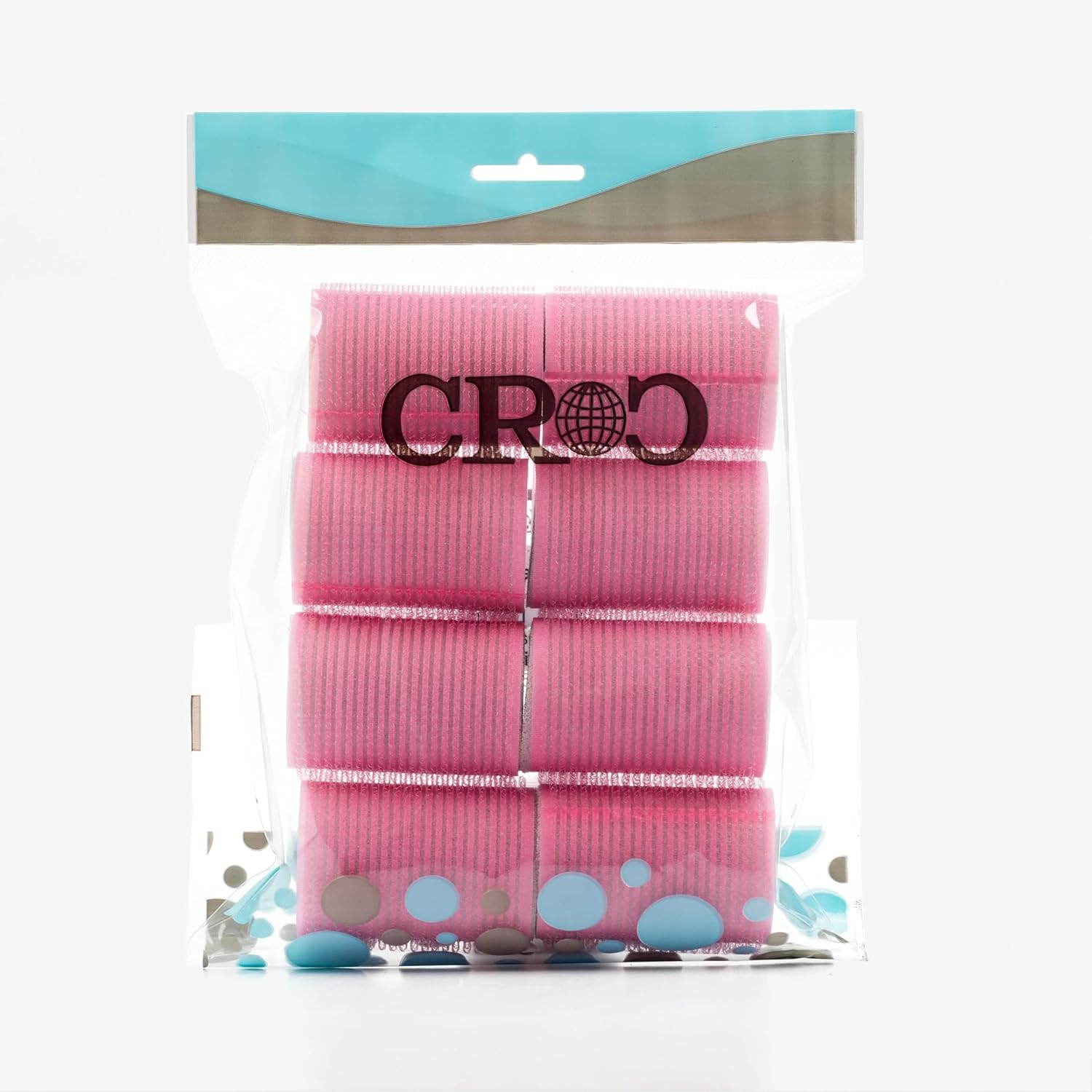 Croc 1207 Cırtlı Sünger Bigudi Pembe 8li Çap 4Cm