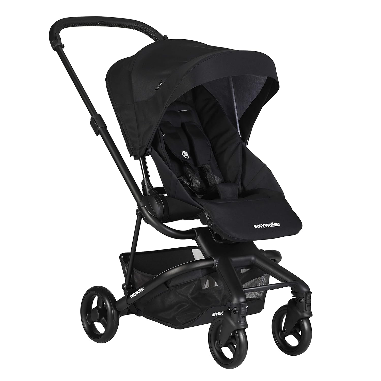 Easywalker Charley Çift Yönlü Bebek Arabası Night Black, 22 kg taşıma kapasitesi, XL tente, hafif - sadece 8 kg