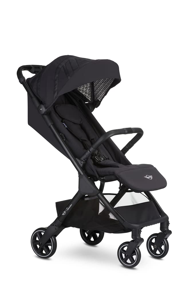Easywalker MINI Buggy SNAP Kabin Boy Bebek Arabası Oxford Black, hafif - sadece 7,5 kg, pratik tek tuşla otomatik katlanma, doğumdan 22 kg'a kadar kullanım, yağmurluk ve seyahat çantası dahil