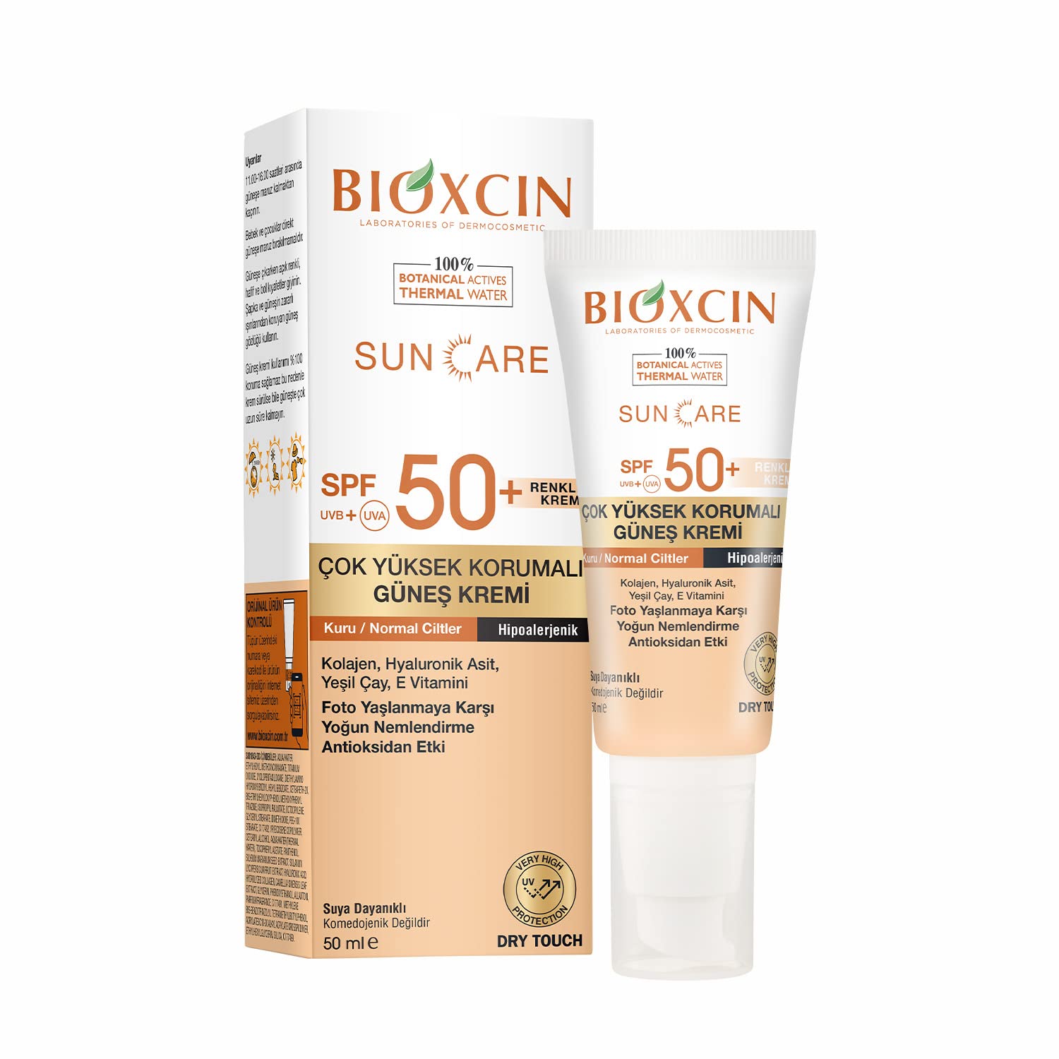 Bioxcin Sun Care Çok Yüksek Korumalı Kuru Ciltler Için Renkli Güneş Kremi Tinted Spf 50+ 50 ml