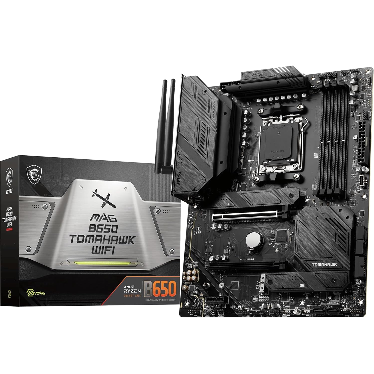 MSI MAG B650 TOMAHAWK WIFI AMD B650 Soket AM5 DDR5 6600(OC) MHz ATX Gaming (Oyuncu) Anakart