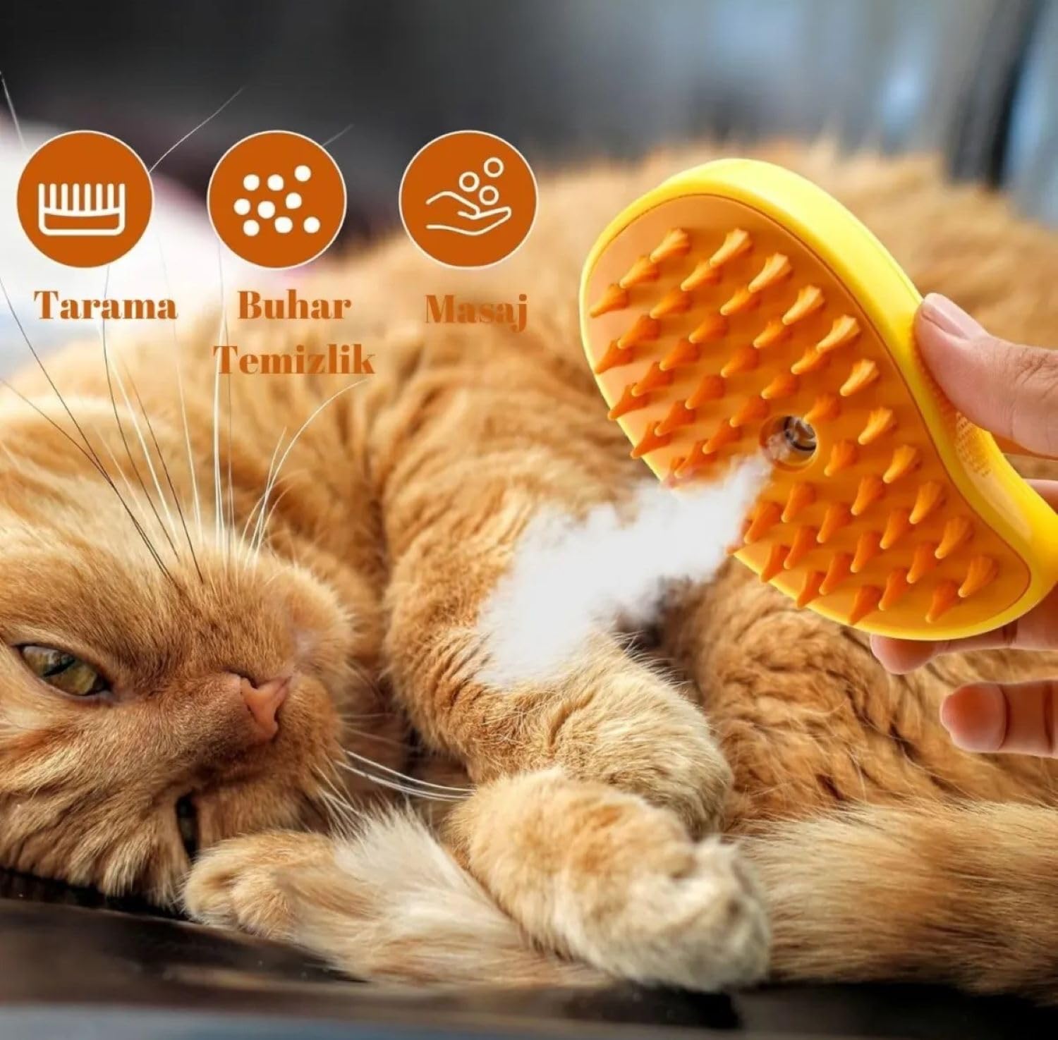 Otomatik Temizlenen Kedi Köpek Tarağı