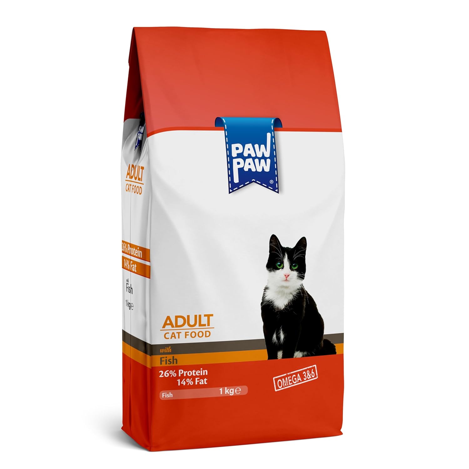 Paw Paw Yetişkin Kedi Maması Balıklı 1 KG
