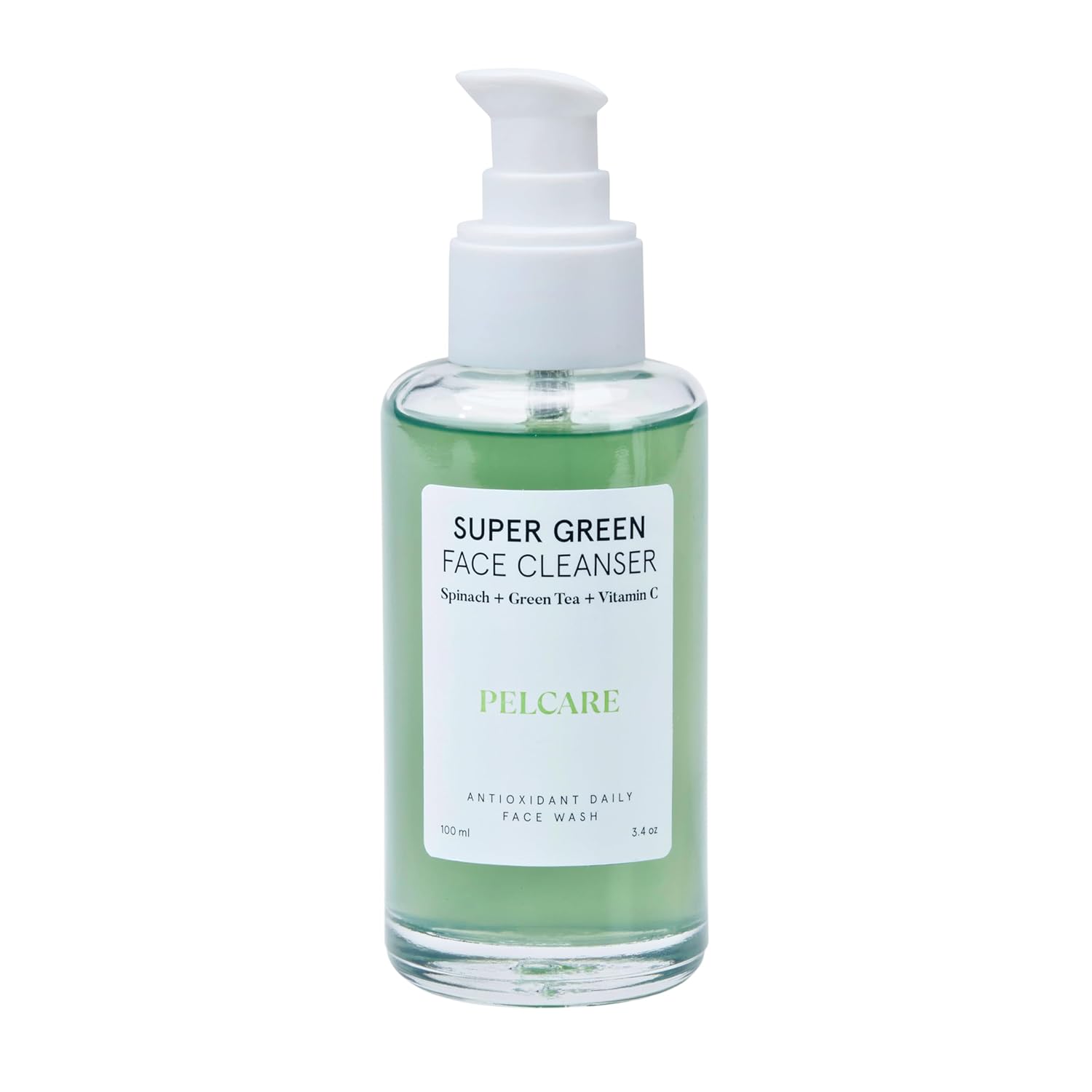 Pelcare Super Green Face Cleaner | Ispanak ve Yeşil Çay İçeren Yüz Yıkama Jeli.(100 ml | 3.4 oz)