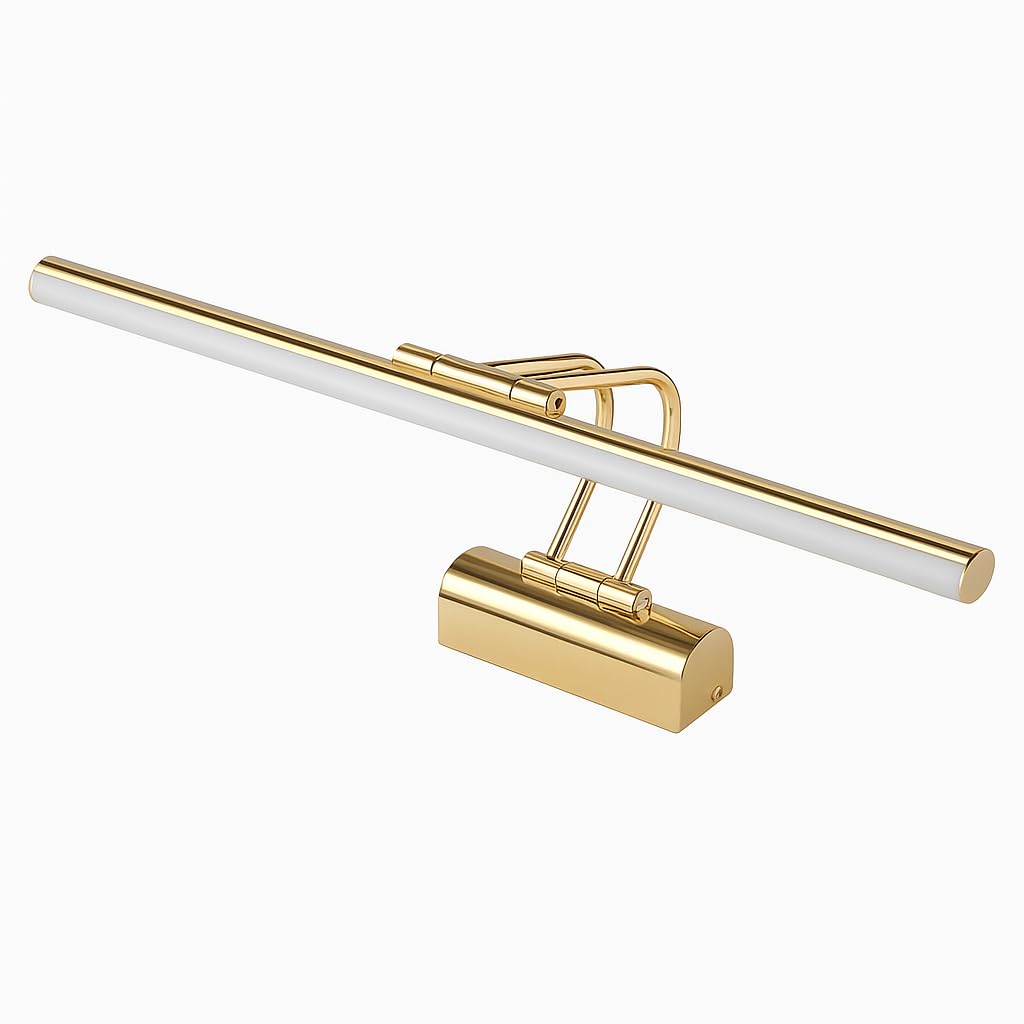 SekaTech 35cm LED Aplik Gold Kasa | 3200K Gün Işığı | IP20 Koruma | Ayna, Tablo ve Resim Banyo Üstü Duvar Aydınlatma | 220V | Modern Tasarım