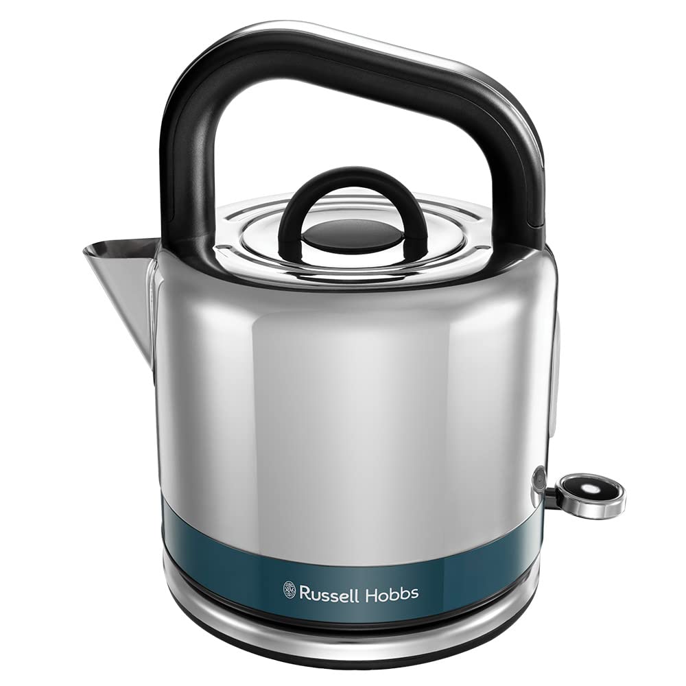 Russell Hobbs Distinctions 26421-70 Su Isıtıcısı [1,5 L] Paslanmaz Çelik Okyanus Mavisi (Hızlı Kaynatma Fonksiyonu, Çıkarılabilir Kireç Filtresi,Harici Su Seviyesi Göstergesi)