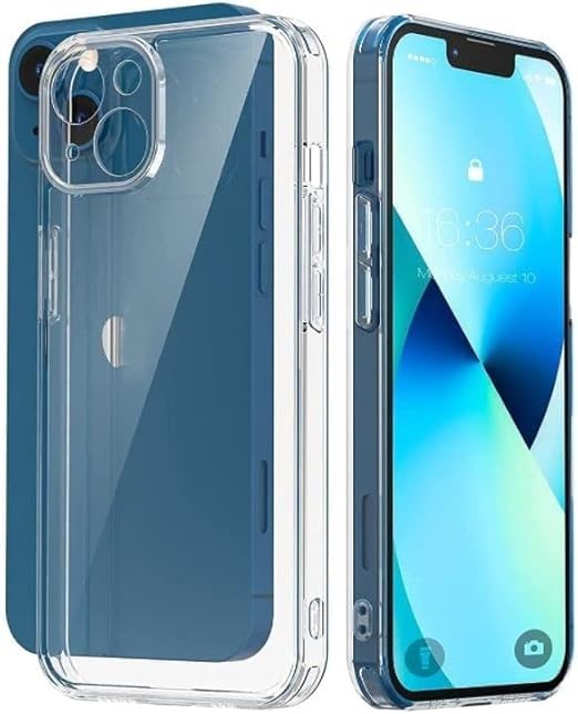 Happy Trend Şeffaf Kılıf Phone 14 Uyumlu Şeffaf Kılıf, Kamera Korumalı 14 (6.1'') Şeffaf Silikon Kılıf, Kamera Koruyuculu iPhone 14 Kılıfı